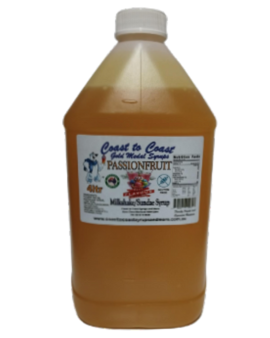 #4 Passionfruit, Milkshake/Sundae Toppings 4ltr, Coast to Coast Gold Medal Syrups®