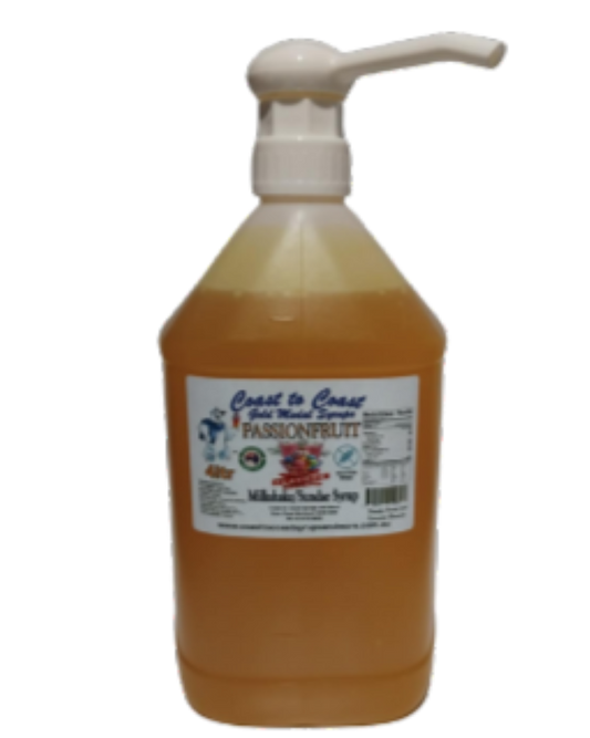 #4 Passionfruit, Milkshake/Sundae Toppings 4ltr with pump, Coast to Coast Gold Medal Syrups®