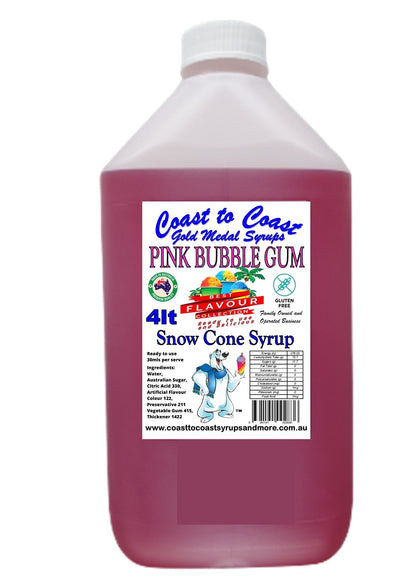 #6 Coast to Coast Gold Medal Syrup®, Premium Snow Cone Syrup 4ltr