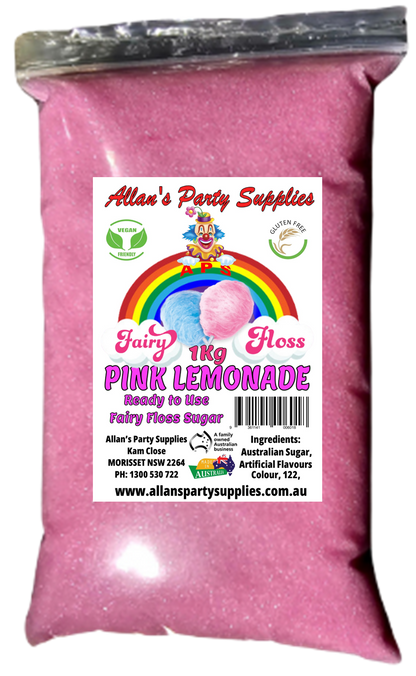 #3 APS, Premium Fairy Floss Sugar, 50 Serves RTU 1kg, Over 35 Plus Flavours