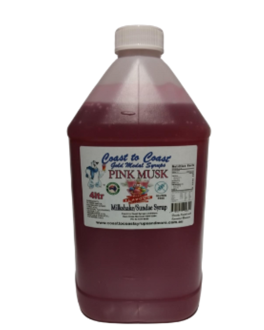 #4 Pink Musk, Milkshake/Sundae Toppings 4ltr,  Coast to Coast Gold Medal Syrups®