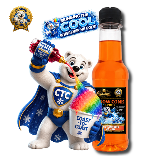Passionfruit Mango Snow Cone Syrups 250ml - Coast to Coast Gold Medal Syrups®