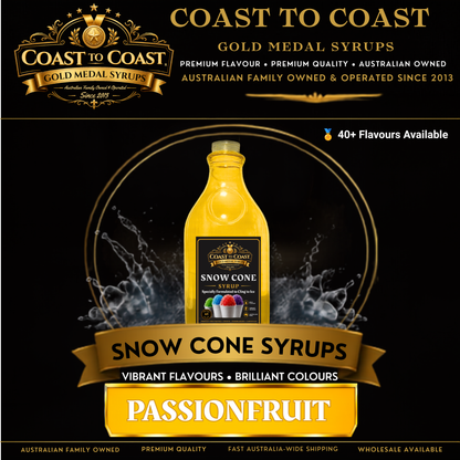 Passionfruit Snow Cone Syrups 2ltr - Coast to Coast Gold Medal Syrups®