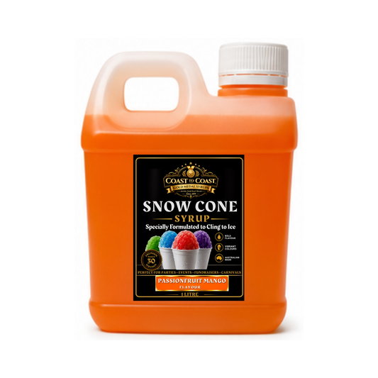 Passionfruit Mango Snow Cone Syrups 1ltr - Coast to Coast Gold Medal Syrups®