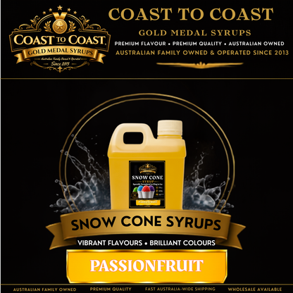 Passionfruit Snow Cone Syrups 1ltr - Coast to Coast Gold Medal Syrups®