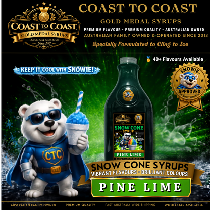 Pine Lime Snow Cone Syrups 2ltr - Coast to Coast Gold Medal Syrups®