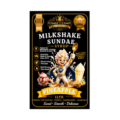 Pineapple, Milkshake/Sundae toppings 1ltr - Coast to Coast Gold Medal Syrups®