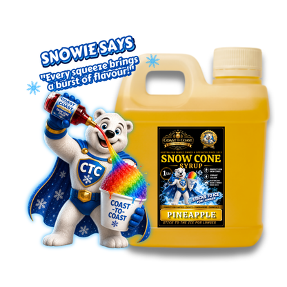 Pineapple Snow Cone Syrups 1ltr - Coast to Coast Gold Medal Syrups®