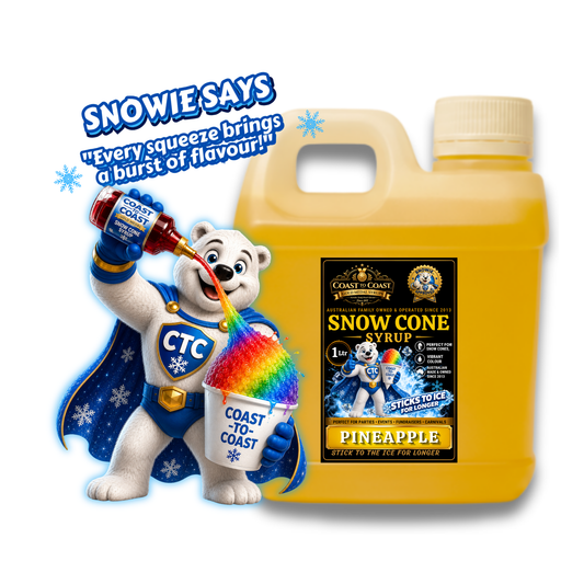 Pineapple Snow Cone Syrups 1ltr - Coast to Coast Gold Medal Syrups®