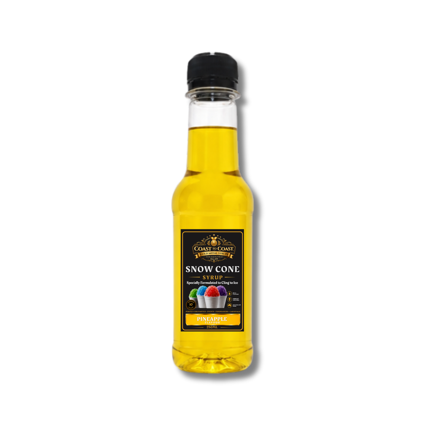 Pineapple Snow Cone Syrups 250ml - Coast to Coast Gold Medal Syrups®