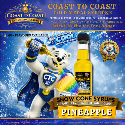 Pineapple Snow Cone Syrups 250ml - Coast to Coast Gold Medal Syrups®