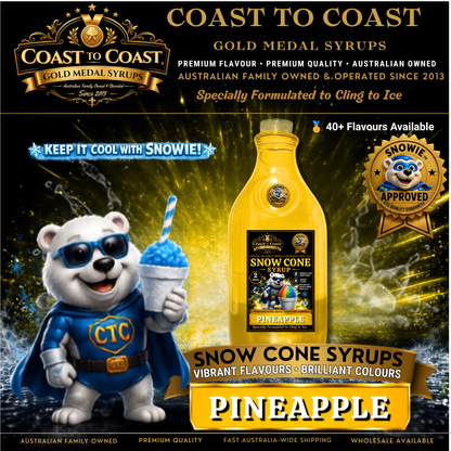 Pineapple Snow Cone Syrups 2ltr - Coast to Coast Gold Medal Syrups®