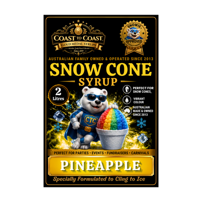 Pineapple Snow Cone Syrups 2ltr - Coast to Coast Gold Medal Syrups®