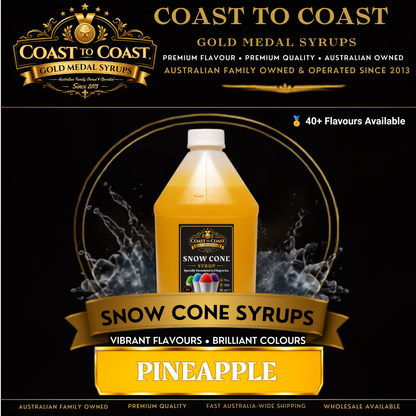 Pineapple Snow Cone Syrups 4ltr - Coast to Coast Gold Medal Syrups®