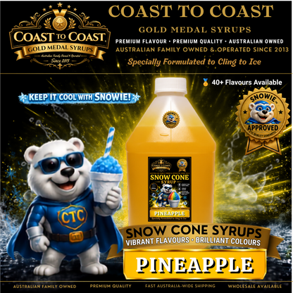 Pineapple Snow Cone Syrups 4ltr - Coast to Coast Gold Medal Syrups®