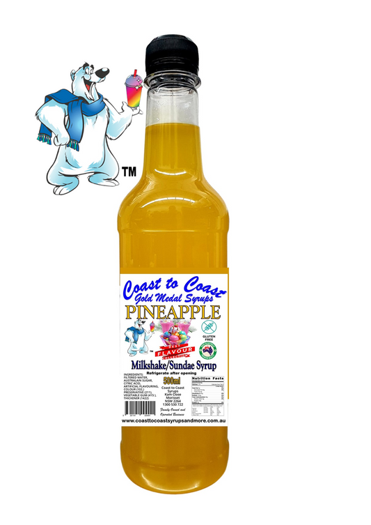 #1 Pineapple, Milkshake/Sundae toppings 500ml, Coast to Coast Gold Medal Syrups®