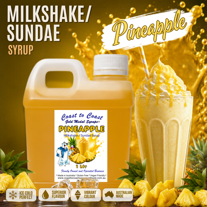 #2 Pineapple, Milkshake/Sundae toppings 1ltr, Coast to Coast Gold Medal Syrups®