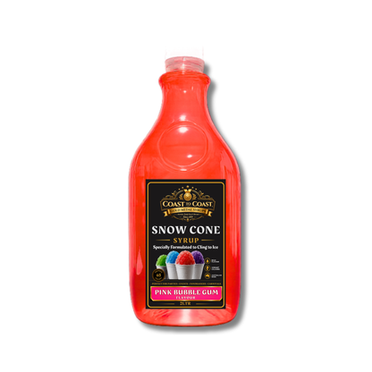 Pink Bubble Gum Snow Cone Syrups 2ltr - Coast to Coast Gold Medal Syrups®