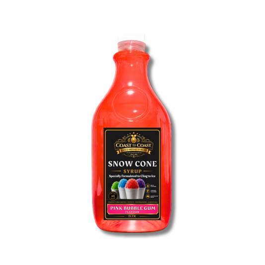 Pink Bubble Gum Snow Cone Syrups 2ltr - Coast to Coast Gold Medal Syrups®