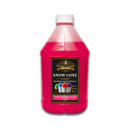 Pink Bubble Gum Snow Cone Syrups 4ltr - Coast to Coast Gold Medal Syrups®