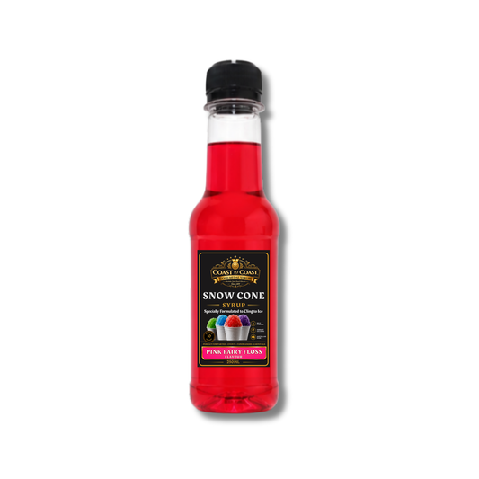 Pink Fairy Floss Snow Cone Syrups 250ml - Coast to Coast Gold Medal Syrups®