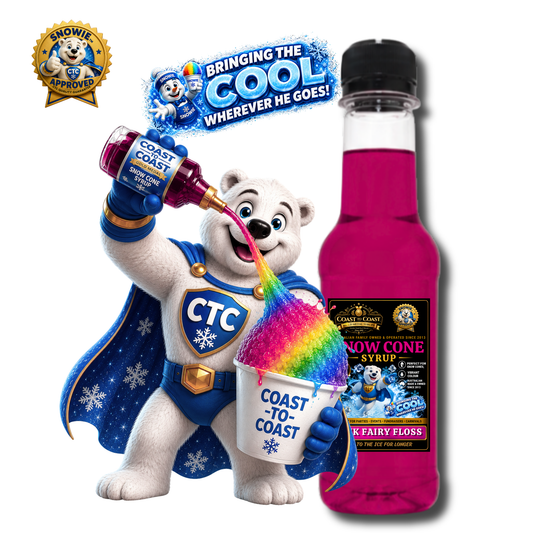 Pink Fairy Floss Snow Cone Syrups 250ml - Coast to Coast Gold Medal Syrups®