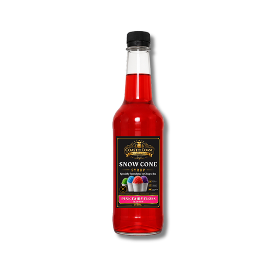 Pink Fairy Floss Snow Cone Syrups 750ml - Coast to Coast Gold Medal Syrups®