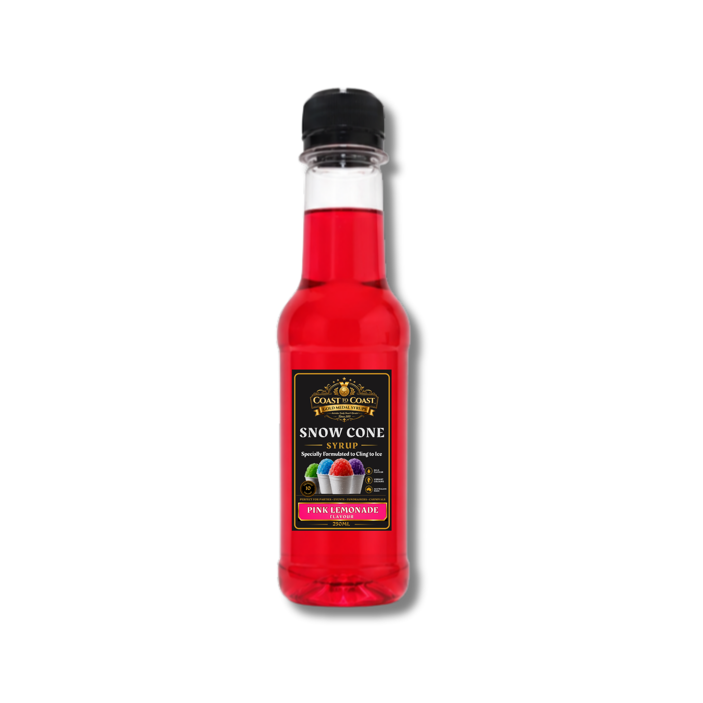 Pink Lemonade Snow Cone Syrups 250ml - Coast to Coast Gold Medal Syrups®
