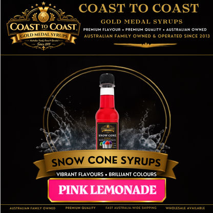 Pink Lemonade Snow Cone Syrups 250ml - Coast to Coast Gold Medal Syrups®