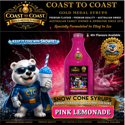 Pink Lemonade Snow Cone Syrups 2ltr - Coast to Coast Gold Medal Syrups®