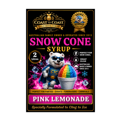 Pink Lemonade Snow Cone Syrups 2ltr - Coast to Coast Gold Medal Syrups®
