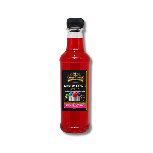 Pink Lemonade  Snow Cone Syrups 375ml - Coast to Coast Gold Medal Syrups®