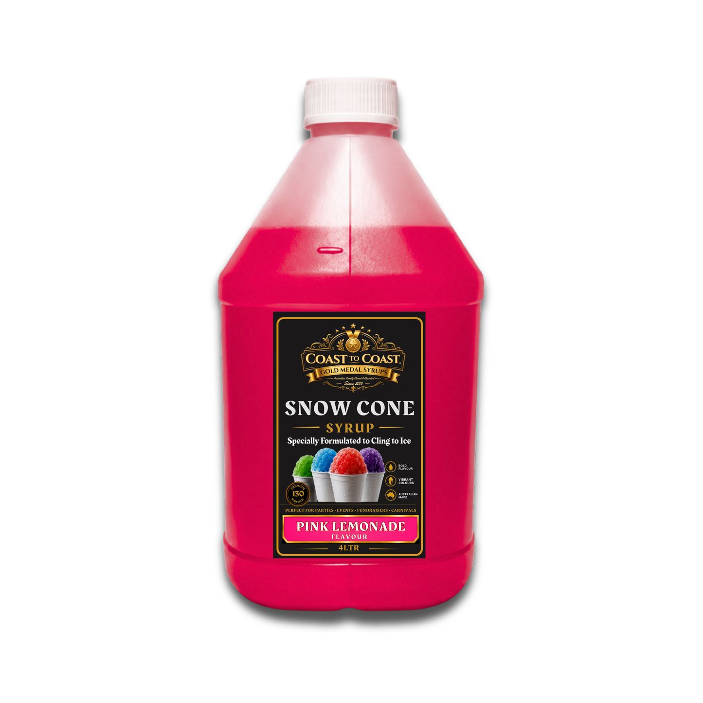 Pink Lemonade Snow Cone Syrups 4ltr - Coast to Coast Gold Medal Syrups®