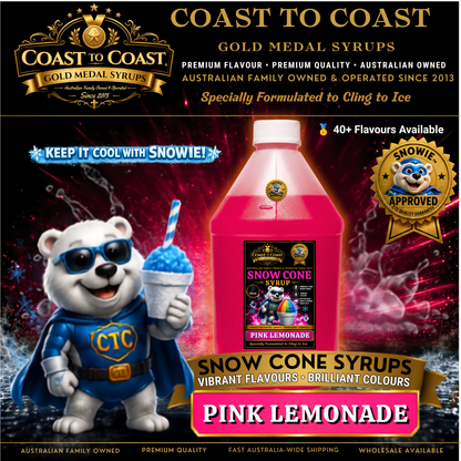 Pink Lemonade Snow Cone Syrups 4ltr - Coast to Coast Gold Medal Syrups®