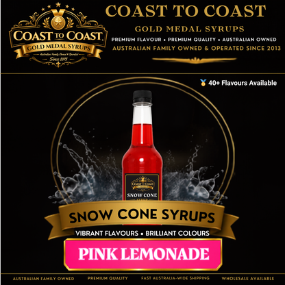 Pink Lemonade Snow Cone Syrups 750ml - Coast to Coast Gold Medal Syrups®