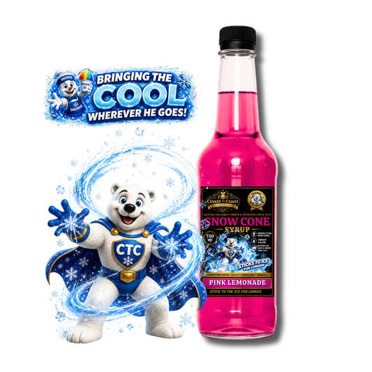 Pink Lemonade Snow Cone Syrups 750ml - Coast to Coast Gold Medal Syrups®