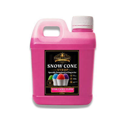 Pink Fairy Floss Snow Cone Syrups 1ltr - Coast to Coast Gold Medal Syrups®