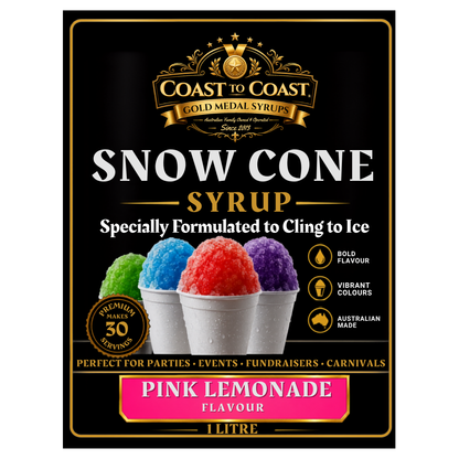 Pink Lemonade Snow Cone Syrups 1ltr - Coast to Coast Gold Medal Syrups®