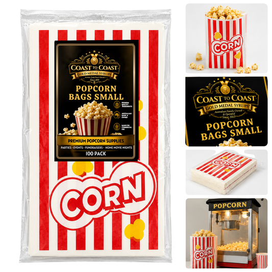 📦 Popcorn Bags 100 pack - Coast to Coast Gold Medal Syrups®