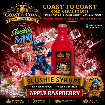 Premium Apple Raspberry Slushie Syrups 2ltr - Coast to Coast Gold Medal Syrups