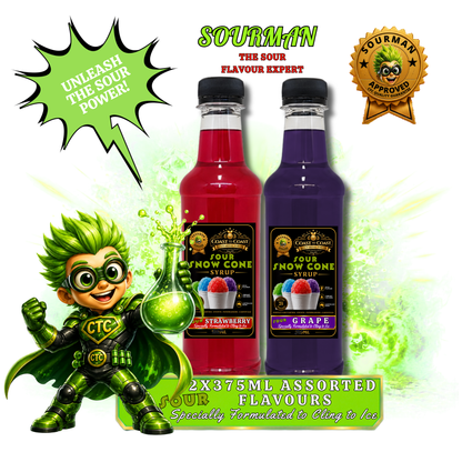 Premium Sour Assorted Flavours  2x375ml - Coast to Coast Gold Medal Syrups®
