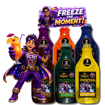 Premium Assorted Flavours Cocktail Syrups 6x2ltr - Coast to Coast Gold Medal Syrups®