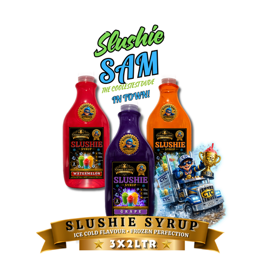 Premium Assorted Flavours 3x2ltr Slushie Syrups, Coast to Coast Gold Medal Syrups®