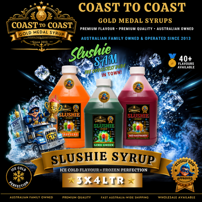 Premium Assorted Slushie Syrups 3x4ltr - Coast to Coast Gold Medal Syrups
