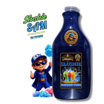 Premium Blue Fairy Floss Slushie Syrups 2ltr - Coast to Coast Gold Medal Syrups
