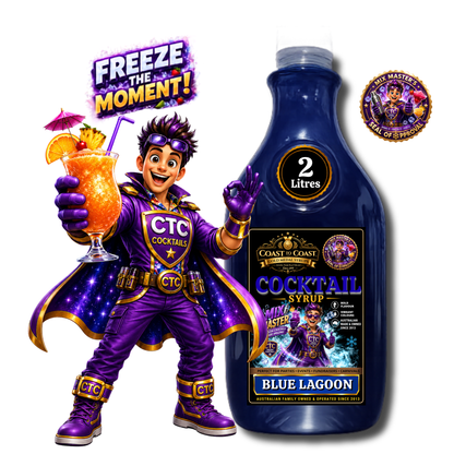 Premium Blue Lagoon Cocktail Syrups 2ltr - Coast to Coast Gold Medal Syrups®