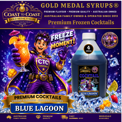 Blue Lagoon Premium Cocktail Syrups 4ltr - Coast to Coast Gold Medal Syrups®