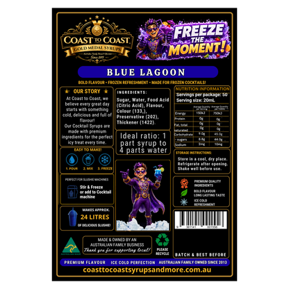 Blue Lagoon Premium Cocktail Syrups 4ltr - Coast to Coast Gold Medal Syrups®