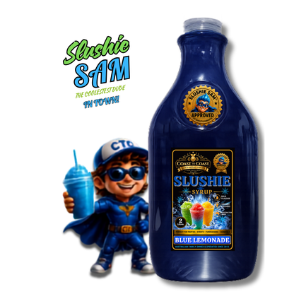 Premium Blue Lemonade Slushie Syrups 2ltr - Coast to Coast Gold Medal Syrups