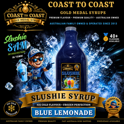 Premium Blue Lemonade Slushie Syrups 2ltr - Coast to Coast Gold Medal Syrups
